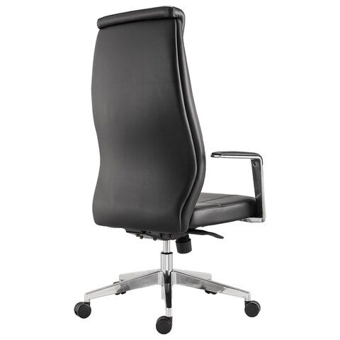 Кресло офисное BRABIX PREMIUM &quot;Jazz EX-757&quot;, синхромеханизм, алюминий, экокожа, черное, 532489