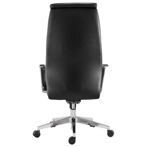 Кресло офисное BRABIX PREMIUM &quot;Jazz EX-757&quot;, синхромеханизм, алюминий, экокожа, черное, 532489