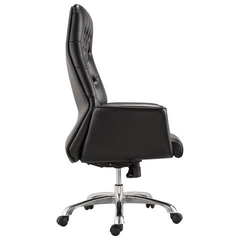 Кресло офисное BRABIX PREMIUM &quot;Legacy EX-750&quot;, синхромеханизм, алюминий, экокожа, черное, 532492