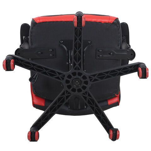 Кресло компьютерное BRABIX &quot;Storm GM-006&quot;, регулируемые подлокотники, экокожа, черное/красное, 532500