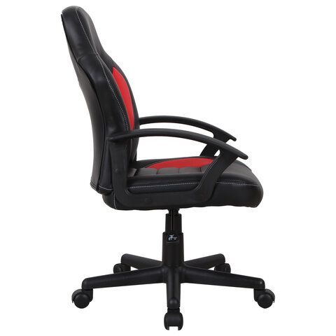 Кресло компьютерное BRABIX &quot;Spark GM-201&quot;, экокожа, черное/красное, 532503