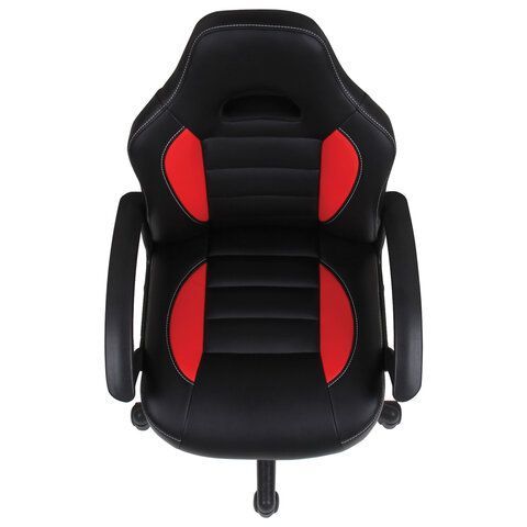 Кресло компьютерное BRABIX &quot;Spark GM-201&quot;, экокожа, черное/красное, 532503