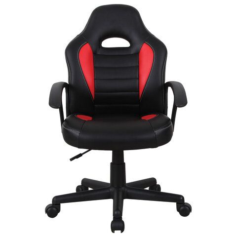 Кресло компьютерное BRABIX &quot;Spark GM-201&quot;, экокожа, черное/красное, 532503