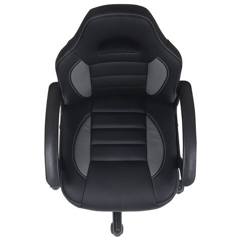 Кресло компьютерное BRABIX &quot;Spark GM-201&quot;, экокожа, черное/серое, 532504
