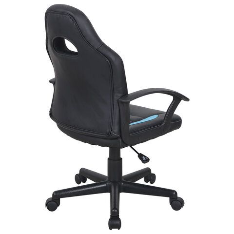 Кресло компьютерное BRABIX &quot;Spark GM-201&quot;, экокожа, черное/голубое, 532505