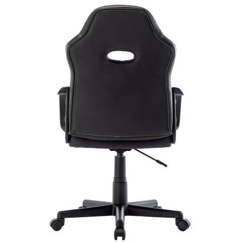 Кресло компьютерное BRABIX &quot;Stripe GM-202&quot;, экокожа, черное/зеленое, 532511