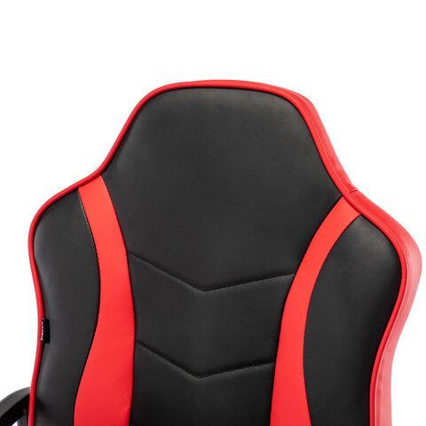 Кресло компьютерное BRABIX &quot;Shark GM-203&quot;, экокожа, черное/красное, 532512