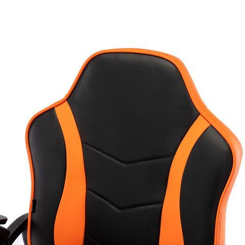 Кресло компьютерное BRABIX &quot;Shark GM-203&quot;, экокожа, черное/оранжевое, 532513