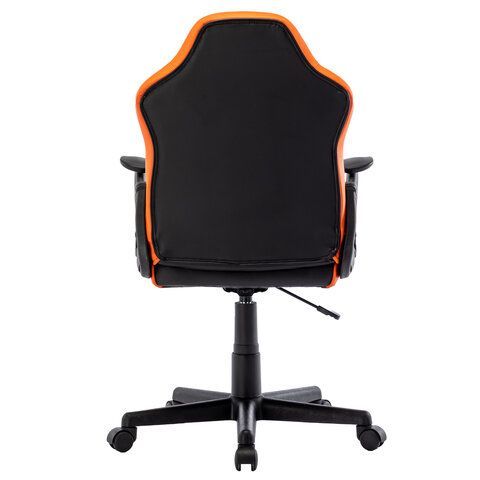 Кресло компьютерное BRABIX &quot;Shark GM-203&quot;, экокожа, черное/оранжевое, 532513