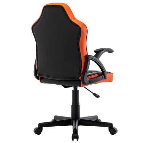 Кресло компьютерное BRABIX &quot;Shark GM-203&quot;, экокожа, черное/оранжевое, 532513