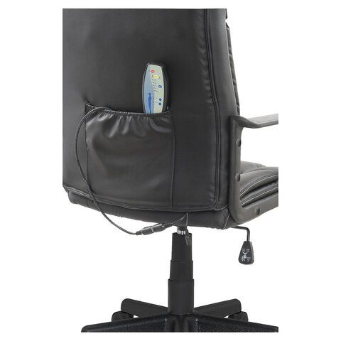Кресло офисное BRABIX &quot;Relax MS-001&quot;, 4 массажных модуля, экокожа, черное, 532519