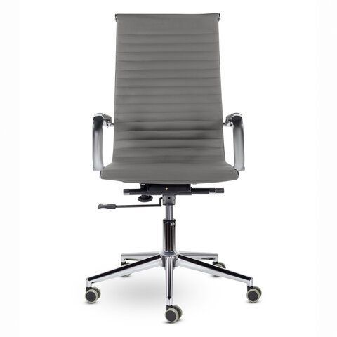 Кресло офисное BRABIX PREMIUM &quot;Intense EX-531&quot;, экокожа, хром, темно-серое, 532542