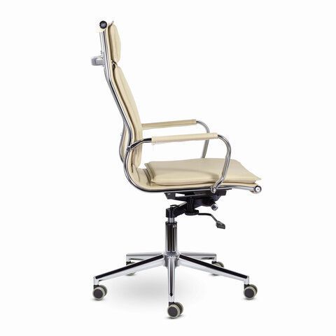 Кресло офисное BRABIX PREMIUM &quot;Kayman EX-532&quot;, экокожа, хром, бежевое, 532544