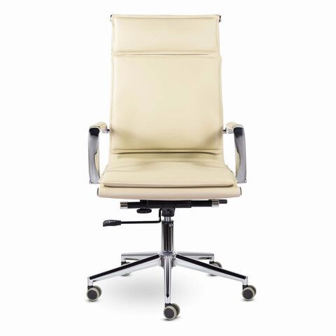 Кресло офисное BRABIX PREMIUM &quot;Kayman EX-532&quot;, экокожа, хром, бежевое, 532544