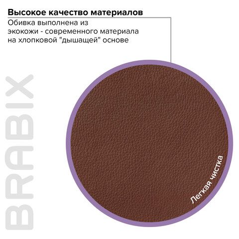 Кресло офисное BRABIX PREMIUM &quot;Cuba EX-542&quot;, экокожа, коричневое, 532550