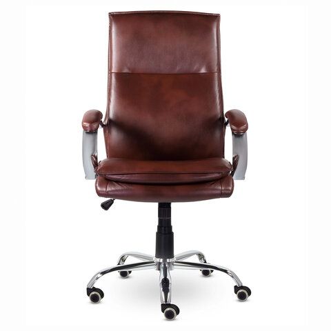 Кресло офисное BRABIX PREMIUM &quot;Cuba EX-542&quot;, экокожа, коричневое, 532550