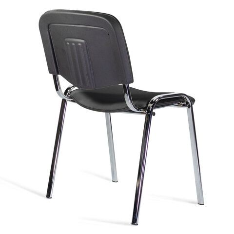 Стул STAFF &quot;Iso Lite CF-008&quot;, хром, кожзам черный (Z-11), 532567