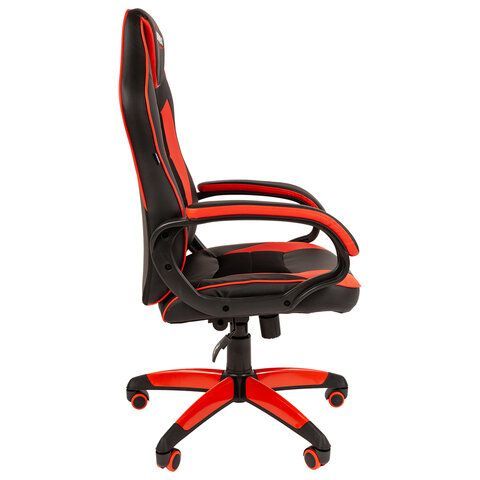 Кресло компьютерное BRABIX &quot;Blaze GM-162&quot;, TW/экокожа, черное/красное, 532580, 7083508