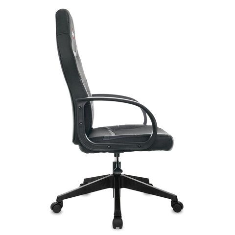 Кресло компьютерное BRABIX &quot;Alpha GM-018&quot;, ткань/экокожа, черное, 532636, GM-018_532636