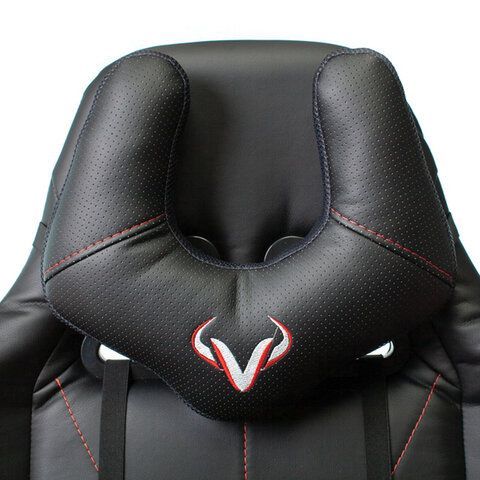 Кресло компьютерное Zombie VIKING 5 AERO, 2 подушки, экокожа, черное/красное, 1216368