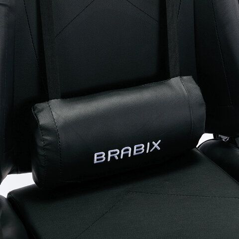 Кресло компьютерное BRABIX &quot;Hunter GM-130&quot;, две подушки, экокожа, черное, 532798