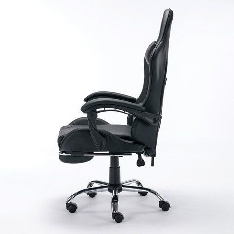 Кресло компьютерное BRABIX &quot;Dexter GM-135&quot;, подножка, две подушки, экокожа, черное, 532800