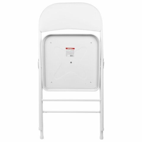 Стул складной BRABIX &quot;Golf Plus CF-003 КОМФОРТ&quot;, белый каркас, кожзам белый, 532888