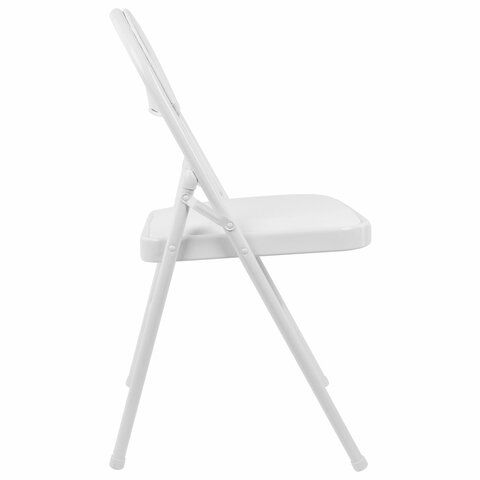 Стул складной BRABIX &quot;Golf Plus CF-003 КОМФОРТ&quot;, белый каркас, кожзам белый, 532888