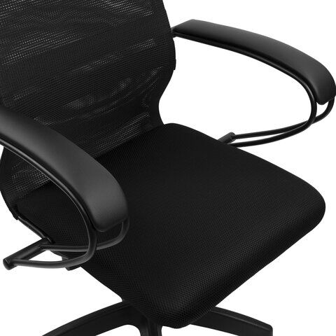 Кресло офисное BRABIX PREMIUM &quot;Ultimate EX-800&quot; пластик, плотная двойная сетка Х2, черное, 532914