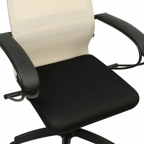 Кресло BRABIX PREMIUM &quot;Ultimate EX-800&quot; пластик, плотная двойная сетка Х2, черное/бежевое, 532916