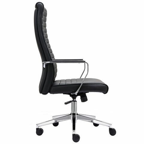 Кресло BRABIX PREMIUM Solo EX-730, алюминий, хром, экокожа, черное, 532936