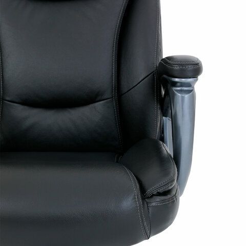 Кресло BRABIX PREMIUM &quot;Gladiator EX-552&quot;, натуральная кожа, черное, 532939
