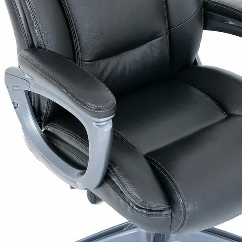 Кресло BRABIX PREMIUM &quot;Gladiator EX-552&quot;, натуральная кожа, черное, 532939