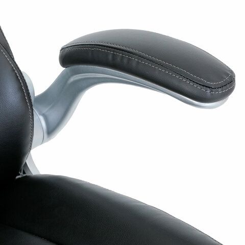 Кресло BRABIX PREMIUM &quot;Phantom EX-553&quot;, рециклированная кожа, регулируемый подголовник, черное, 532940