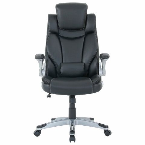Кресло BRABIX PREMIUM &quot;Phantom EX-553&quot;, рециклированная кожа, регулируемый подголовник, черное, 532940