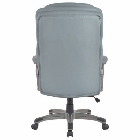 Кресло BRABIX PREMIUM &quot;Regal EX-557&quot;, НАГРУЗКА до 150кг., пружинный блок, экокожа, серое, 532946
