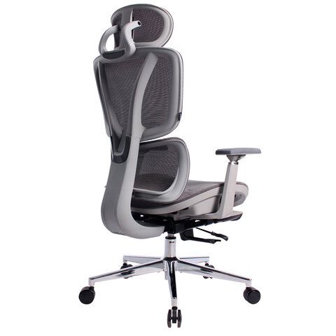 Кресло BRABIX PREMIUM &quot;Evolution ER-700&quot;, подножка, слайдер, синхромеханизм, сетка, серое, 532948