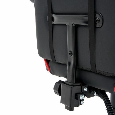 Кресло компьютерное CROMEX &quot;Joker GM-125&quot;, две подушки, экокожа, черное/красное, 532954
