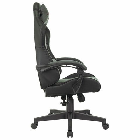 Кресло компьютерное BRABIX &quot;Striker GM-121&quot;, синхромеханизм, 2 подушки, экокожа/велюр, черное/серое, 532961
