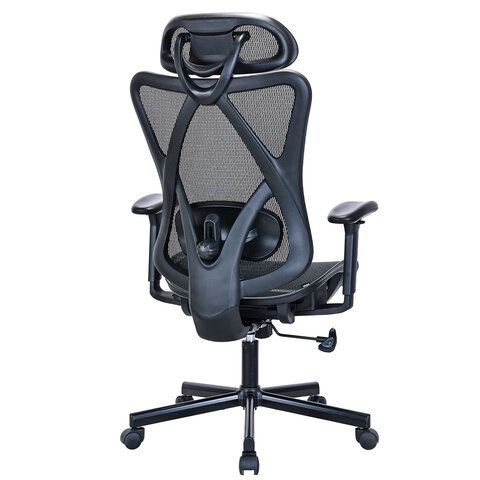 Кресло BRABIX PREMIUM &quot;Axion ER-701&quot;, синхромеханизм, регулируемые подголовник и спинка, сетка, черное, 532965