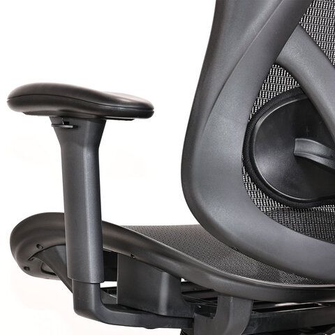 Кресло BRABIX PREMIUM &quot;Axion ER-701&quot;, синхромеханизм, регулируемые подголовник и спинка, сетка, черное, 532965