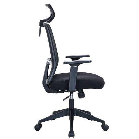 Кресло BRABIX PREMIUM &quot;Agent ER-404&quot;, поясничная поддержка, регулируемый подголовник, ткань/сетка, черное, 532970