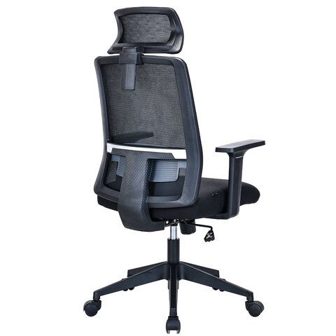 Кресло BRABIX PREMIUM &quot;Agent ER-404&quot;, поясничная поддержка, регулируемый подголовник, ткань/сетка, черное, 532970