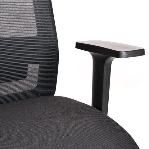 Кресло BRABIX PREMIUM &quot;Agent ER-404&quot;, поясничная поддержка, регулируемый подголовник, ткань/сетка, черное, 532970