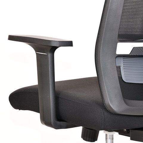 Кресло BRABIX PREMIUM &quot;Agent ER-404&quot;, поясничная поддержка, регулируемый подголовник, ткань/сетка, черное, 532970