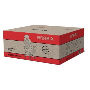 Кресло BRABIX PREMIUM "Tokyo EX-595", регулируемый подголовник, рециклированная кожа, черное, 532975