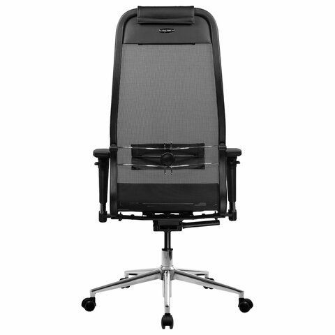 Кресло МЕТТА &quot;ErgoLife&quot; 10 B1-104D, хром, синхромеханизм, 2D-подлокотники, прочная сетка, черное