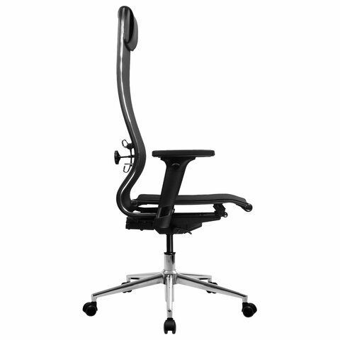 Кресло МЕТТА &quot;ErgoLife&quot; 10 B1-104D, хром, синхромеханизм, 2D-подлокотники, прочная сетка, черное