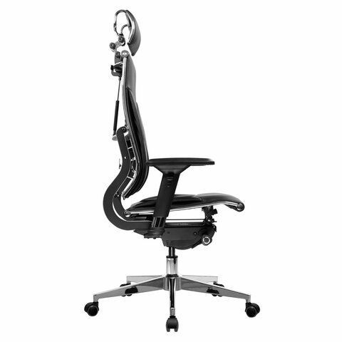 Кресло МЕТТА &quot;YOGA&quot; Y 2DM B2-10D, 2D-спинка, 3D-подголовник, 4D-подлокотники, экокожа, черное