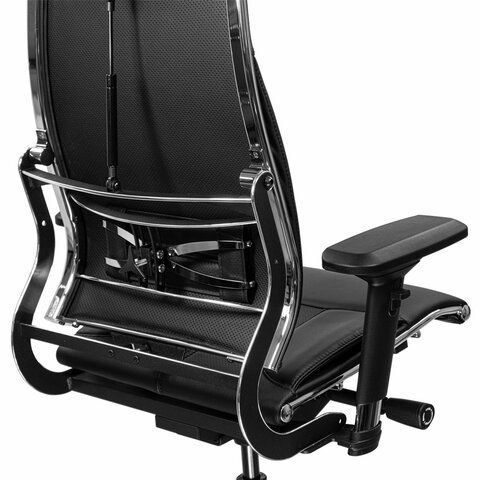 Кресло МЕТТА &quot;YOGA&quot; Y 2DM B2-10D, 2D-спинка, 3D-подголовник, 4D-подлокотники, экокожа, черное